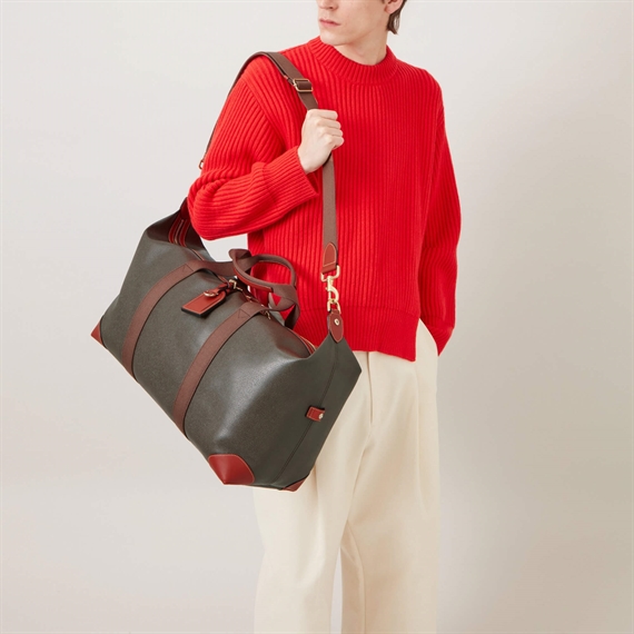 Mulberry Heritage Medium Clipper Mole & Cognac Scotchgrain & Flat Calf